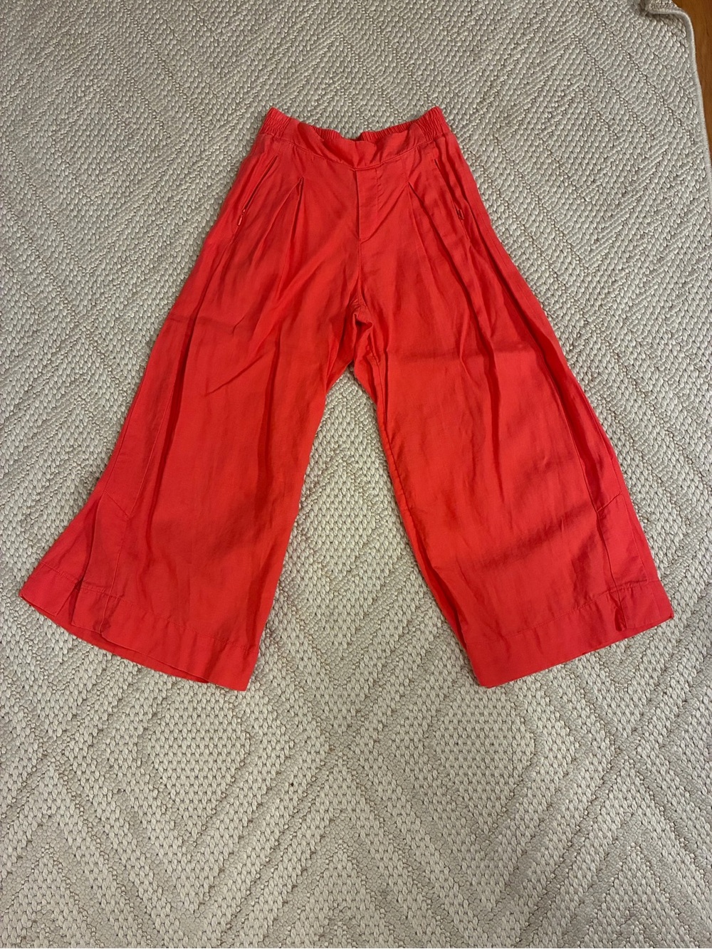 Women’s Wide-Leg Red Pants